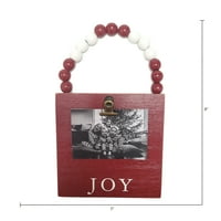 Blagdansko vrijeme drvena vješalica za fotografije s perlicama Božićni ukras, radost