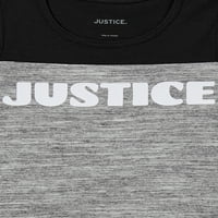 Justice Girls logotip Blok nogometni tenk, veličine 4- & Plus