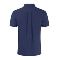 Muška modna Majica od pamuka i lana, hipi majice, joga top bez rukava - Mornarsko plava