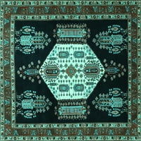 Tvrtka Alibudes strojno pere pravokutne perzijske tirkizno plave tradicionalne unutarnje prostirke, 2 '5'