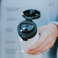 Jednostavna moderna Putnička šalica od 16 unci s poklopcem na šarkama - vakuum izolirana termosica za kavu planinarska tikvica s