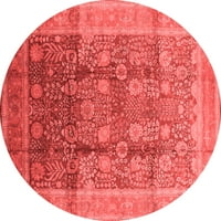 Tradicionalne prostirke za sobe u orijentalnom stilu, crvene, okrugle, 4 inča
