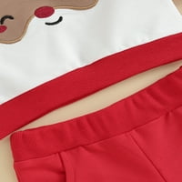 Božićna odjeća za dječake i djevojčice duks s dugim rukavima s printom losa vrhovi casual hlače jesen / zima