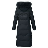 Jesenski džemper, ženska ležerna jakna s reverom i gumbima, vunena pahuljasta jesenska / zimska gornja odjeća, kaput u crnoj boji,