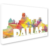 Zaštitni znak likovna umjetnost 'Dallas Texas Skyline mclr-2' Canvas Art by Marlene Watson