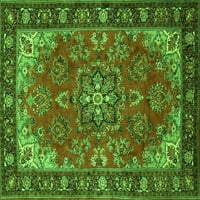 Tradicionalni tepisi u zelenoj boji, kvadrat 4 inča