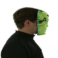 Halloween Green Svjetlosno razmaknuto masku za odrasle, jednu veličinu