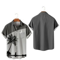 Ležerne havajske košulje za dječake i muškarce, košulje na plaži na kopčanje, tropske košulje, brzo sušeće majice za krstarenje kratkih