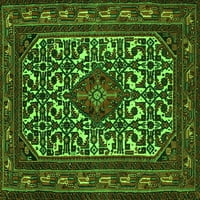 Tradicionalni pravokutni perzijski tepisi u zelenoj boji tvrtke, 7' 9'