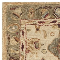 Tradicionalna vunena prostirka za trčanje, bjelokost, 2'3 14'