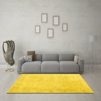 Moderni tepisi u jednobojnoj žutoj boji, kvadratni 6 stopa