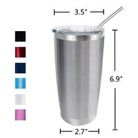Putne čaše dvostruka stijenka vakuumski izolirana šalica za kavu od nehrđajućeg čelika bez BPA za tople ili hladne napitke s poklopcem