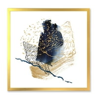 DesignArt 'Podvodni morski život s zlatnom školjkom linije Art' Farmhouse uokvireni umjetnički tisak