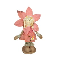 14,5 Breskvasto smeđa Proljetna cvjetna stojeća ukrasna figurica suncokretove djevojke