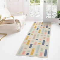Jedinstveni tepih 2 ' 10 ' trkača, moderan geometrijski dizajn, savršen za kupaonicu, hodnik, blatobran, praonicu rublja