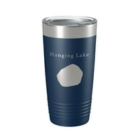 Viseća Karta jezera čaša putna šalica izolirana šalica za kavu s laserskim graviranjem Colorado oz tirkizna boja