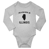 ja sam velika beba u Illinoisu, Slatki dječji kombinezon s dugim rukavima za dječake i djevojčice