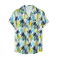 Vrhovi za plažu s tropskim printom za muškarce ležerna košulja s ovratnikom košulja na kopčanje havajska košulja kratkih rukava